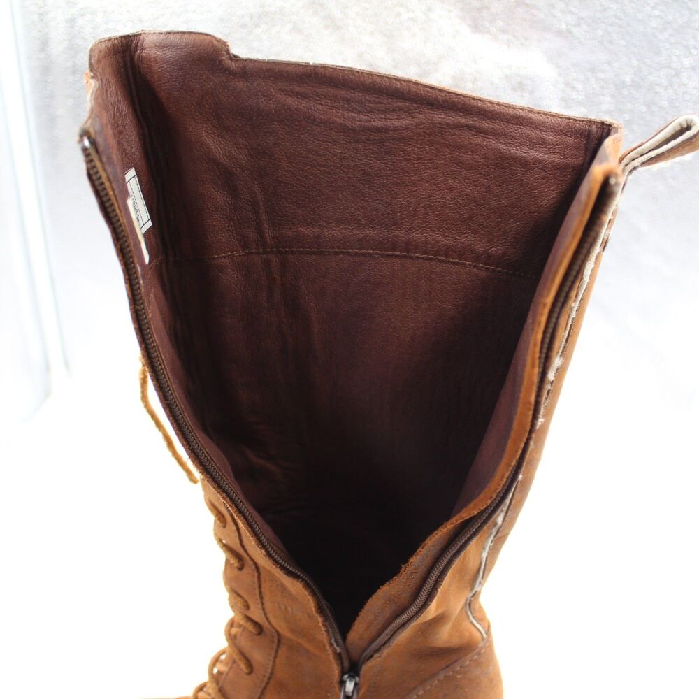 UGG Camille 5488 Women Size 8 Knee High Boots Leather Suede Lace Up Side Zip GUC - Picture 9 of 9